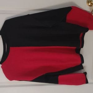 Womens Fuchsia and Black Sweater